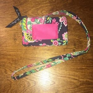 Vera Bradley ID case and lanyard
